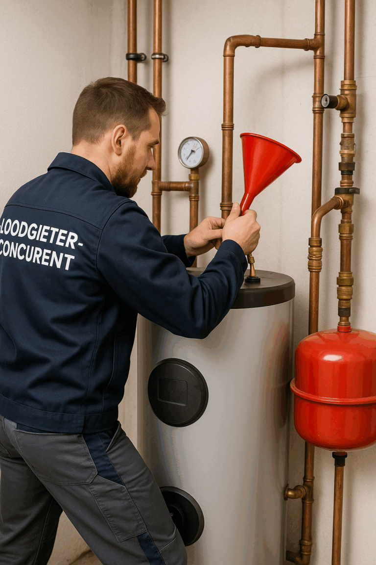 Monteur bij zonneboiler