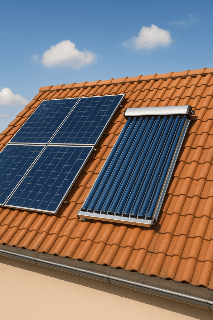 zonneboiler met zonnepanelen