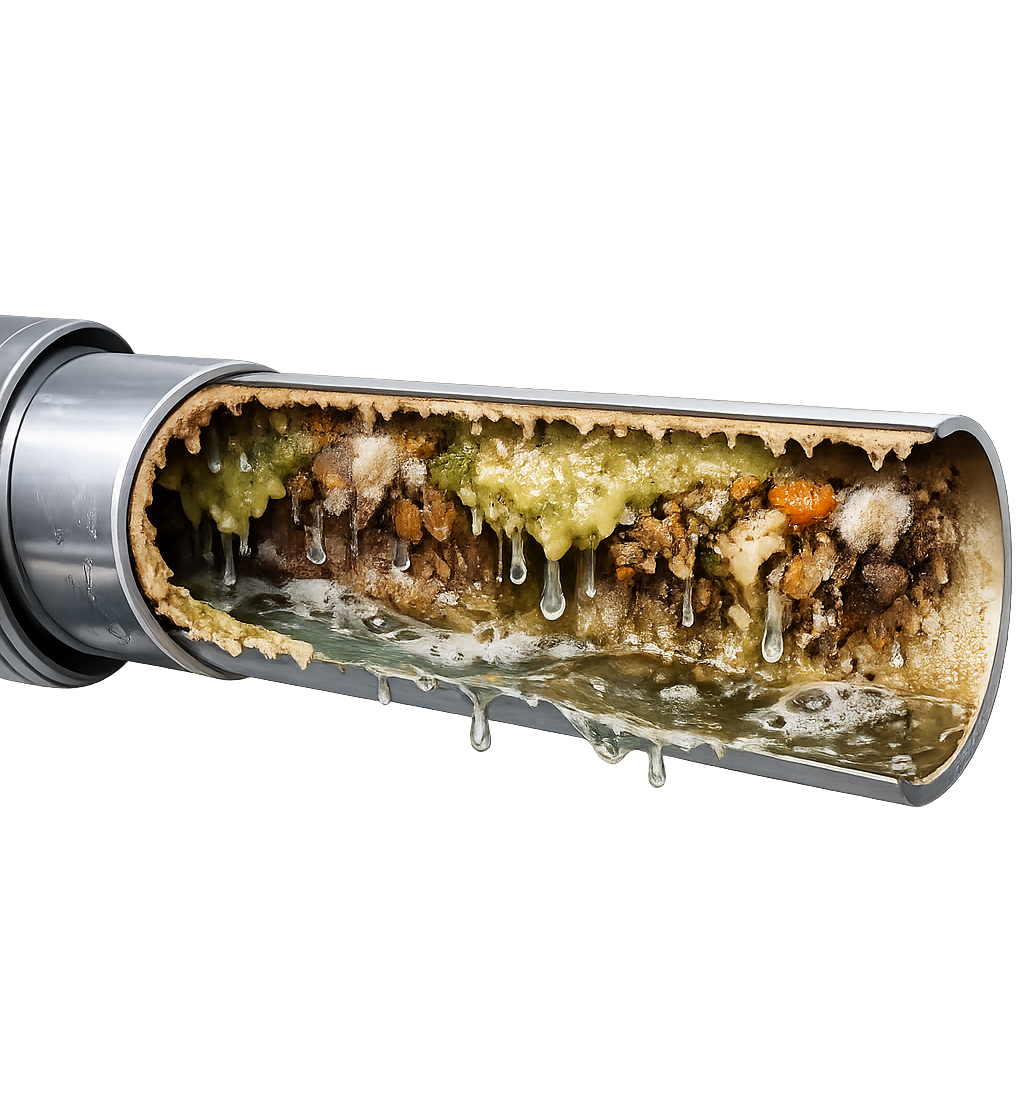 Vervuiling en biofilm in afvoerleiding als oorzaak van rioolvliegjes